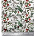 thumbnail image 1 of Soimoi Cotton Cambric Fabric Bird & Leaf Bird Decor Fabric Printed Yard 56 Inch Wide, 1 of 3