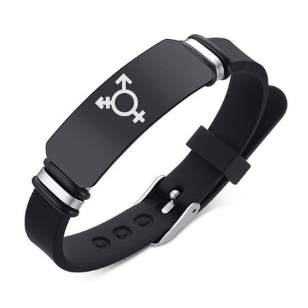 Transgender Bracelet Adjustable Silicone Trans Pride Gender Sysmbol Wristband Lgbt Transgendered Jewelry for Her Him Transgender Gift