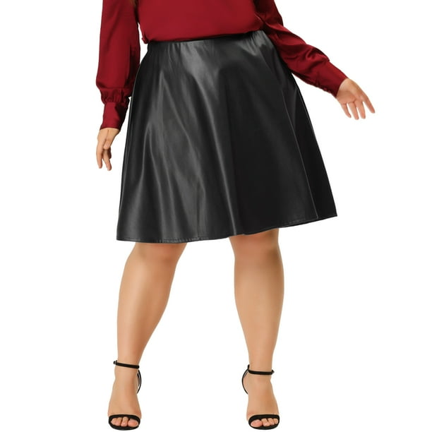 Plus size hotsell pu skirt