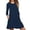 Navy, variant on Idoravan Women's Dress Clearance Summer Fashion Women Sexy Casual Solid Dress O-Neck Long Sleeve Loose Mini Dress