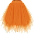 thumbnail image 2 of Girls Irregular Hem Princess Tutu Skirt for Party Daily Wear Saffron 140, 2 of 3