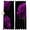 Purple, variant on Pink Rose Blackout Curtains for Bedroom/Living Room, Pinch Pleated Black Out Curtains, Vintage Abstract Garden Flower Floral Black Room Darkening Window Drapes with Hooks 2 Panels, 39"x70"