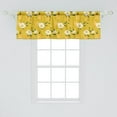 thumbnail image 2 of Ambesonne Floral Window Valance, Blooming Spring Flowers Art, 54" X 18", Dark Yellow Hunter Green, 2 of 3