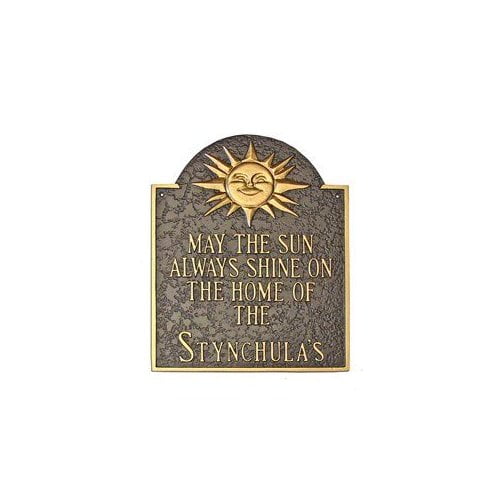 Montague Metal PCS-20 Home of Sunshine Address Plaque Black by Brand New
