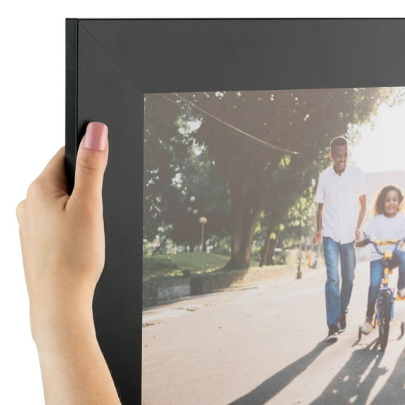 ArtToFrames 12x16 Inch Black Picture Frame, This Black MDF Poster Frame is Great for Your Art or Photos, Comes with Regular Glass (3927)