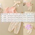 thumbnail image 3 of larppty Newborn Baby Girl Clothes Little Sister OutfitLong Sleeves Romper Pants Baby Clothes for Girls, 3 of 7