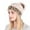 Beige, variant on Knit Pom Poms Lined Rolled Leopard Print Hat with Warm Earflaps White