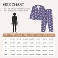 thumbnail image 3 of KLL Cute Pig Print Women's Long Sleeve Pajamas with Pants Sleepwear Loungewear 2 Set-Small, 3 of 7