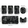 thumbnail image 3 of 6-Piece Mixed Color Bathroom Rug Set, Soft Water Absorbent Non-Slip Toilet Mats, Washable Plush Velvet Fleece, Modern Whole Room Decor, 3 of 7