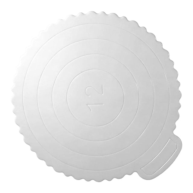 Siruishop Planche à Gâteau avec Poignée Fête Célébration pour Gâteau Bricolage Fabrication Base de Gâteau Ronde 35,5cmx32,5cm
