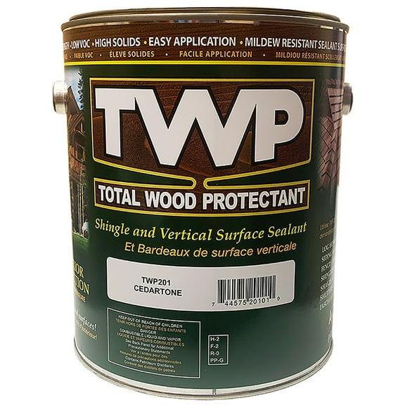 TWP 201 Cedartone Shake and Shingle Sealant - Professional Strength, Deep Penetrating Wood Protectant, UV & Water Resistant, Easy Apply - 1 Gallon