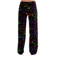 thumbnail image 5 of Halloween Pajamas for Women Drawstring Stretch Lounge Pants Soft Comfy Sleep Bottoms Cute Loose Palazzo Pj Pants Black 2XL, 5 of 7