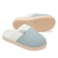 thumbnail image 3 of NineCiFun House Slippers for Women on Memory Foam Indoor Outdoor Fuzzy Slippers (Lightblue,Size 5-6), 3 of 9