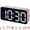 Pink, variant on Unique Bargains Adjustable Brightness Digital Alarm Clock Pink 6.5"L x 1.77"W x 3.14"H