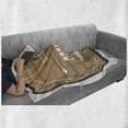thumbnail image 5 of Georgia Soft Flannel Fleece Throw Blanket, Pattern of Vintage Country-Themed Wording on a Sign, Cozy Plush for Indoor and Outdoor Use, 60" x 80", Camel Marigold, by Ambesonne, 5 of 5