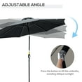 thumbnail image 4 of Outsunny Parasol de Marché Rond 3 m x 2,4 m, Parasol de Terrasse, Noir, 4 of 10