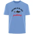thumbnail image 2 of Camiseta cómoda y transpirable de algodón 100 % para hombre, estilo callejero de Shark Harajuku, ropa informal de moda para hombre, 2 of 5