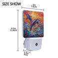 thumbnail image 4 of Dolphins on Sea Night Light LED Dusk to Dawn Auto Sensor Night Lamp Plug-in Nightlight for Bedroom Hallway Kitchen 2 PCs, 4 of 7
