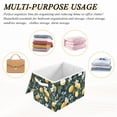 thumbnail image 6 of Yayeee Collapsible Cube Storage Bin with Lid Fabric Closet Decorative Basket with Handles, Floral Lemons, 6 of 7