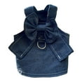 thumbnail image 1 of 1PCS Dog pet cat denim skirt supplies Walk dog out chest back traction - XL, 1 of 6
