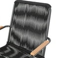 thumbnail image 3 of Noble House Chaise de Club Tressée en Corde pour Extérieur en Noir (Ensemble de 2), 3 of 12