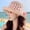 pink, variant on Summer Outdoor Seaside Hat Girl Is Fashionable, Simple, Tapped Dot Straw Hats Sweet Wave Dot Dot Sun Hat Spot