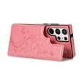 thumbnail image 6 of Allytech Wallet Case for Galaxy S24 Ultra, Floral Butterfly Embossed Slim Fit Cards Holder Stand Shockproof Anti-Scratch Bumper Wallet Case Cover for Samsung Galaxy S24 Ultra - Pink, 6 of 7