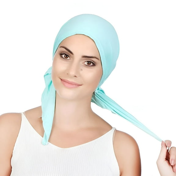 TELOLY Chemo Hat Woman'S Stretchy Beanie Bandana Turban Cap Head Wrap Headscarf for Cancer,Alopecia Hair Loss