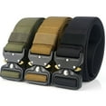 thumbnail image 1 of Men's Canvas Web Belt Adjustable Quick-release Metal Buckle Woven Webbing Casual Pants Jeans Straps, 1 of 8