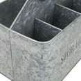thumbnail image 7 of MyGift 4-Slot Rustic Galvanized Silver Metal Kitchen Caddy, 7 of 7