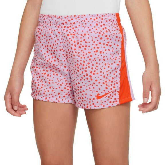 Girls Dri Fit 10K2 Animal Print Shorts Youth Size Small Color Doll and Rush Orange