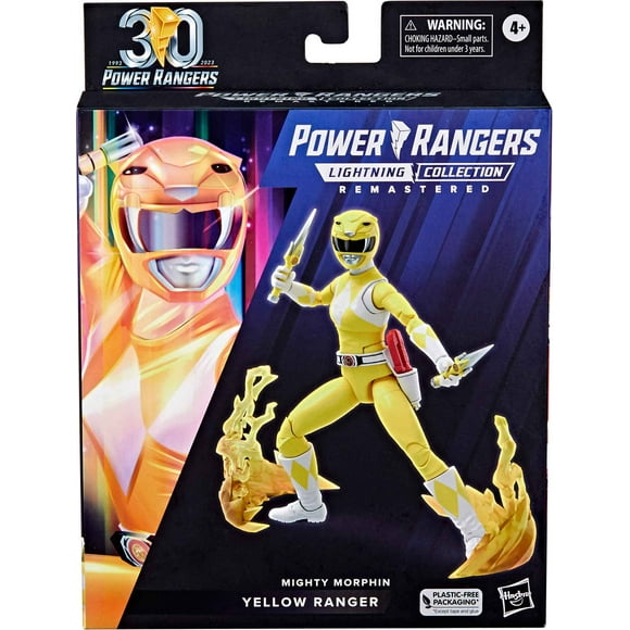 Power Rangers 30e Anniversaire Foudre Collection 6 Pouces Figurine Remasterisée - Rôdeur Jaune (Puissante Morphine)