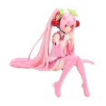 thumbnail image 4 of Hatsune Miku Anime Figure Sitting Pose PVC Model Toy Cherry Blossom Decoration Collectible Gift, 4 of 9