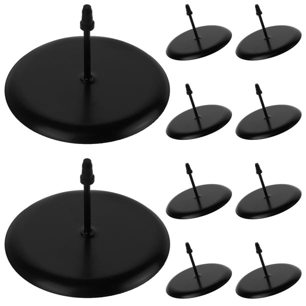 10 piezas de herramientas para fijar velas, soportes para velas, fijadores metálicos redondos, portavelas