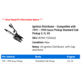 thumbnail image 2 of Ignition Distributor - Compatible with 1991 - 1994 Isuzu Pickup Standard Cab Pickup 3.1L V6 1992 1993, 2 of 2