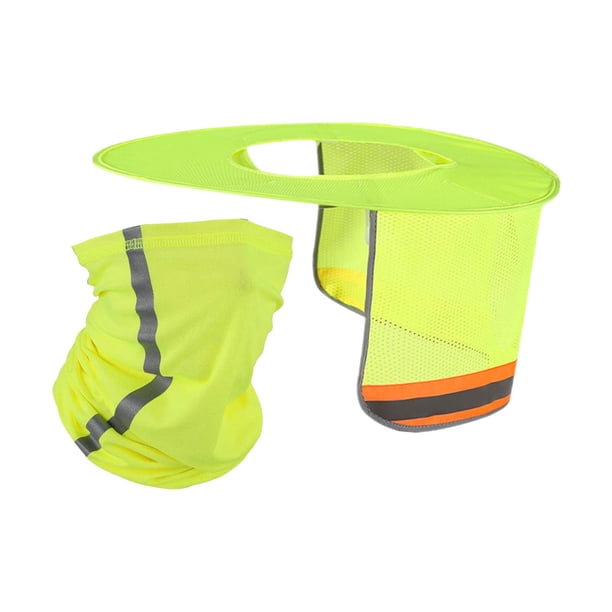 Parasol para casco Shamjiam Naranja con escudo ala completa plegable