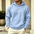 thumbnail image 2 of Light Royal Blue for Man Fall Winter Long Sleeve with Hood Front Basic Hooded Outfits Sweatshirt Man 2026 Clothing Trendy L, 2 of 6