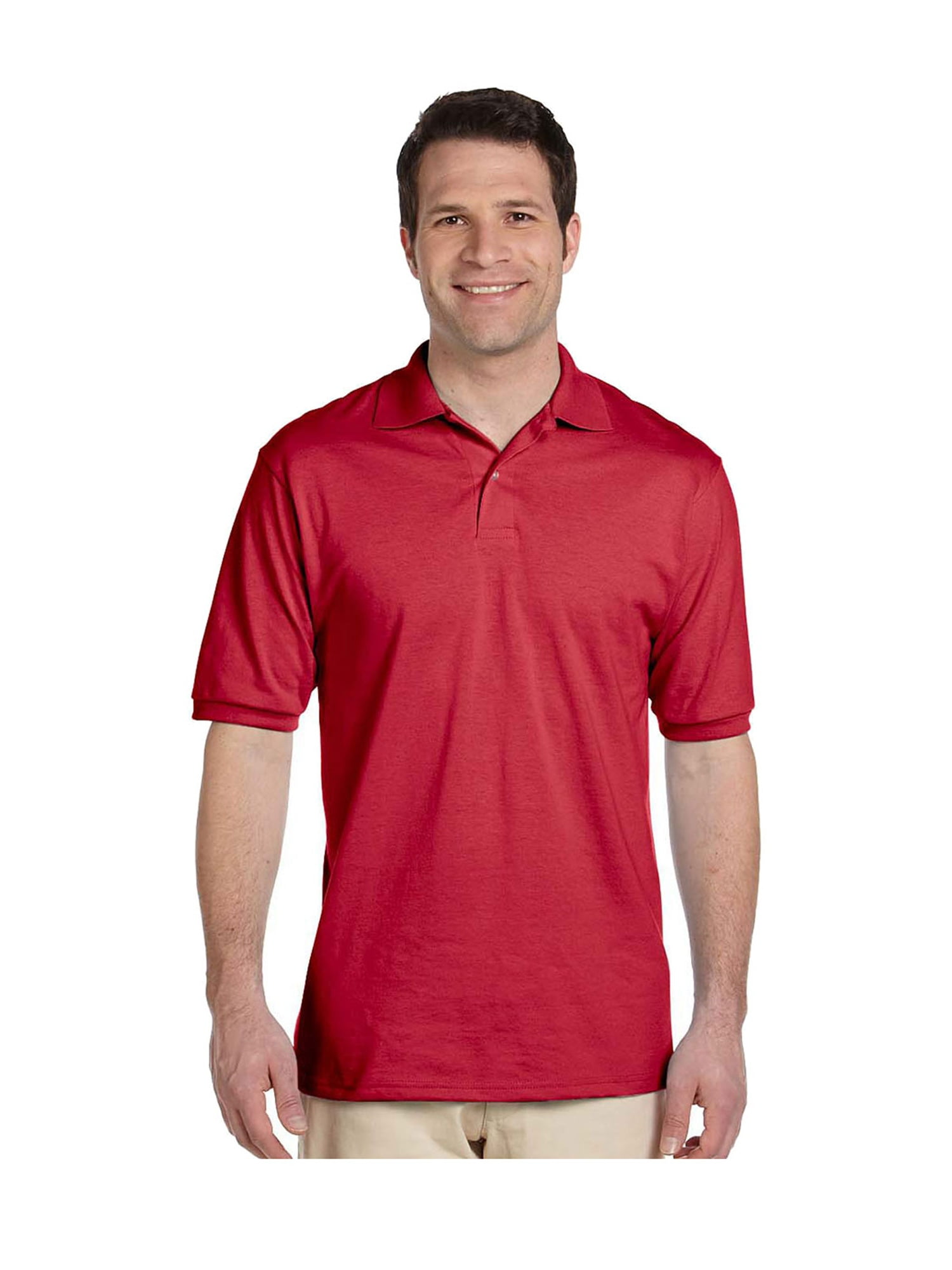 Jerzees Men's 2 Button Placket Welt Knit Collar Polo Shirt, Style 437M - Walmart.com