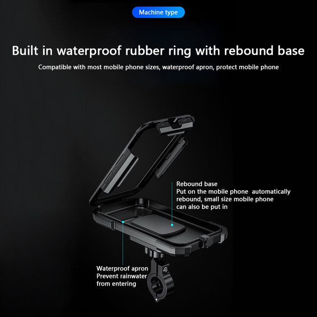 M18L impermeable motocicleta bicicleta manillar espejo retrovisor funda para teléfono JShteea Accesorios para autos y motos