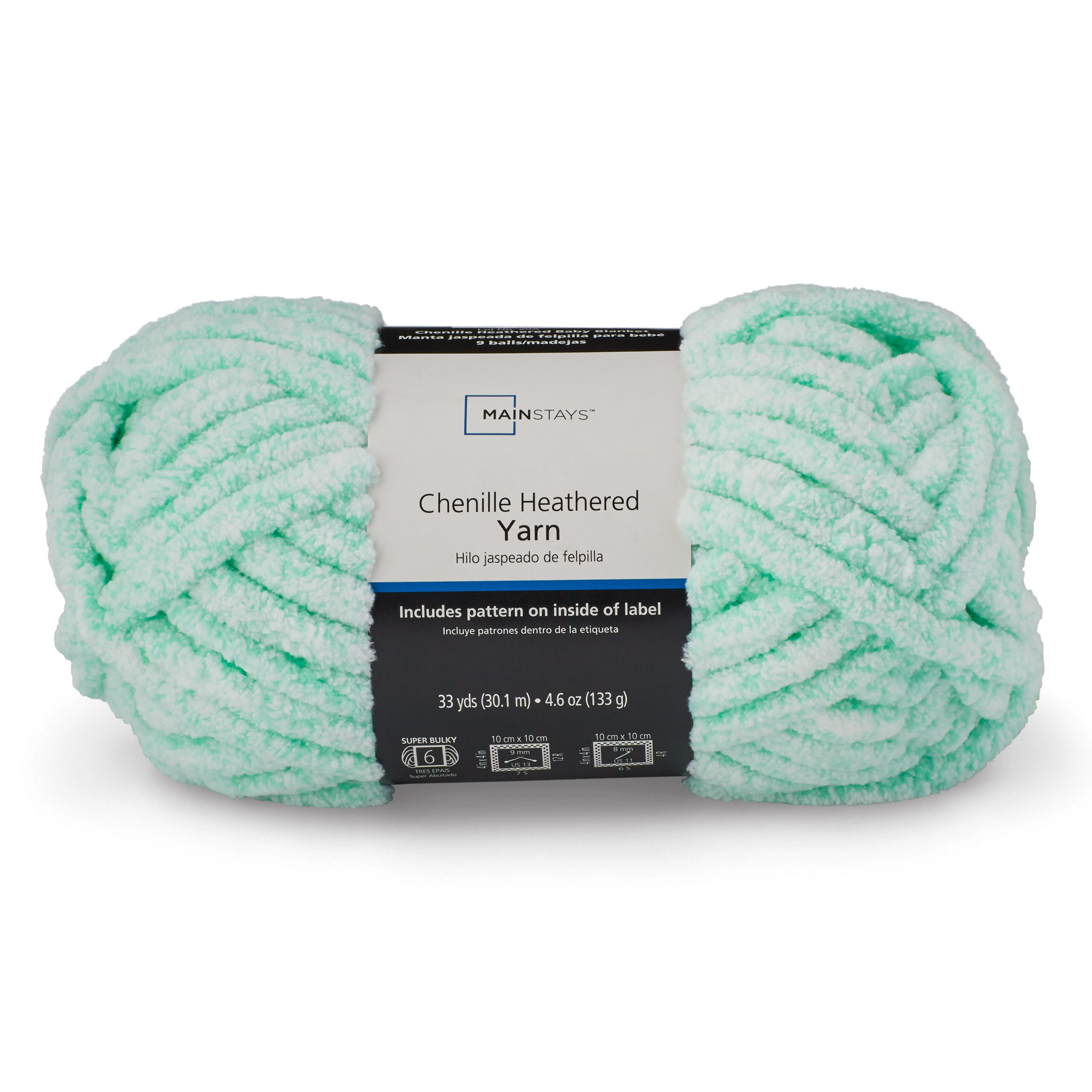 Mainstays Chunky Chenille Green Sage Yarn, Yards | lupon.gov.ph