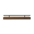 thumbnail image 4 of Melannco Hotel Essentials 24 Inch Natural MDF Shelves with Metal Rail Brown, 4 of 13