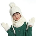 thumbnail image 2 of Chenyin Kids Toddler Hat Scarf Gloves 3PCS Set Padded Scarf Fall Winter Woolen Hat Boys Girls Gloves Warm Outfit 1-6 Years, 2 of 8