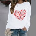 thumbnail image 1 of Styesk Chandails à Manches Longues pour Femmes, Imprimé de Cœur, Hauts de Sortie, T-Shirts Confortables et Doux à Col Rond, Chandail à Enfiler, Mode, Ample, Léger, Chandail en Molleton, Graphique de la Saint-Valentin, Hauts Décontractés, 1 of 3