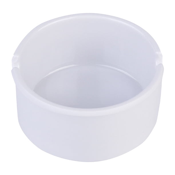 WORGEOUS Cenicero de forma redonda Cenicero para fumar resistente a altas temperaturas (blanco)