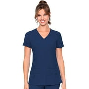 MED COUTURE Women V-Neck Racerback Top, Color: Navy, Size: M (8416-NAVY-M)