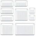 thumbnail image 1 of 9 Pcs Clear Drawer Organizer Trays Assorted 4-Size Drawer Dividers, Versatile Storage Boxes Makeup Organiser Set, 1 of 6