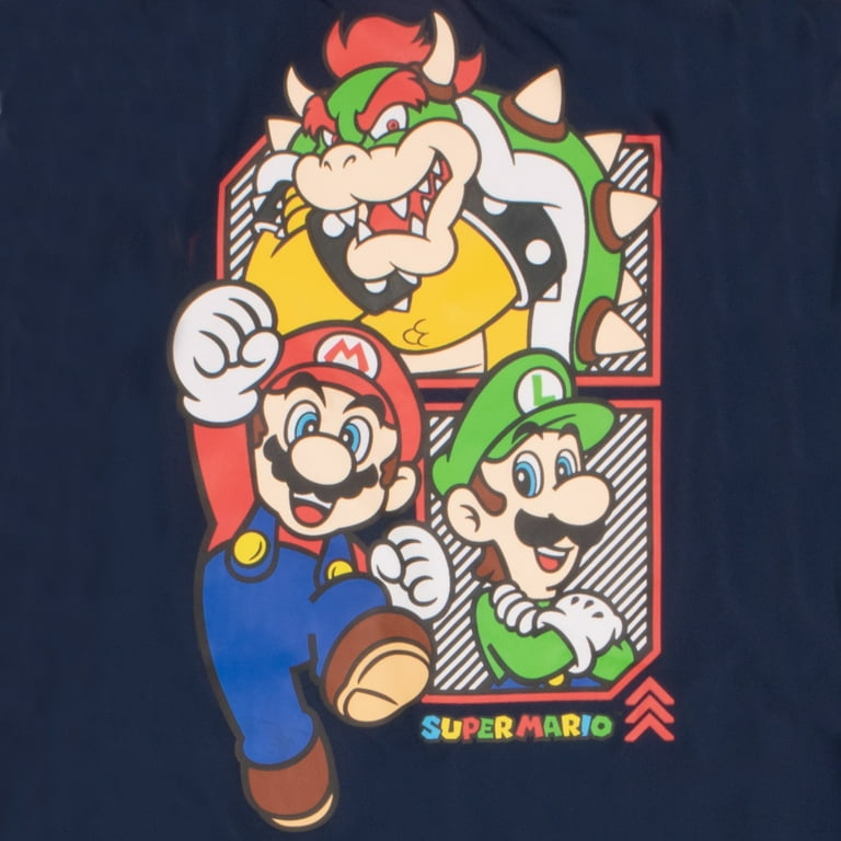 Nintendo Super Mario Bros Boys Bomber Jacket, Zip-Up Varsity