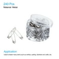 thumbnail image 3 of Uxcell 1.42 Inch Metal Sewing Pins Safety Pins with Box for Office Home Silver Tone 240 Pack, 3 of 4