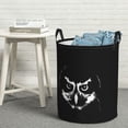 thumbnail image 2 of DouZhe Waterproof Collapsible Large Laundry Baskets, Black Owl Bird Animal Prints Circular Hamper with Handles, 2 of 6