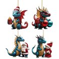 thumbnail image 1 of Figuras Dino Que Cuelgan El Ornamento Del Navidad 4 Piezas Acrílico para Decoraciones Automóviles, 1 of 9